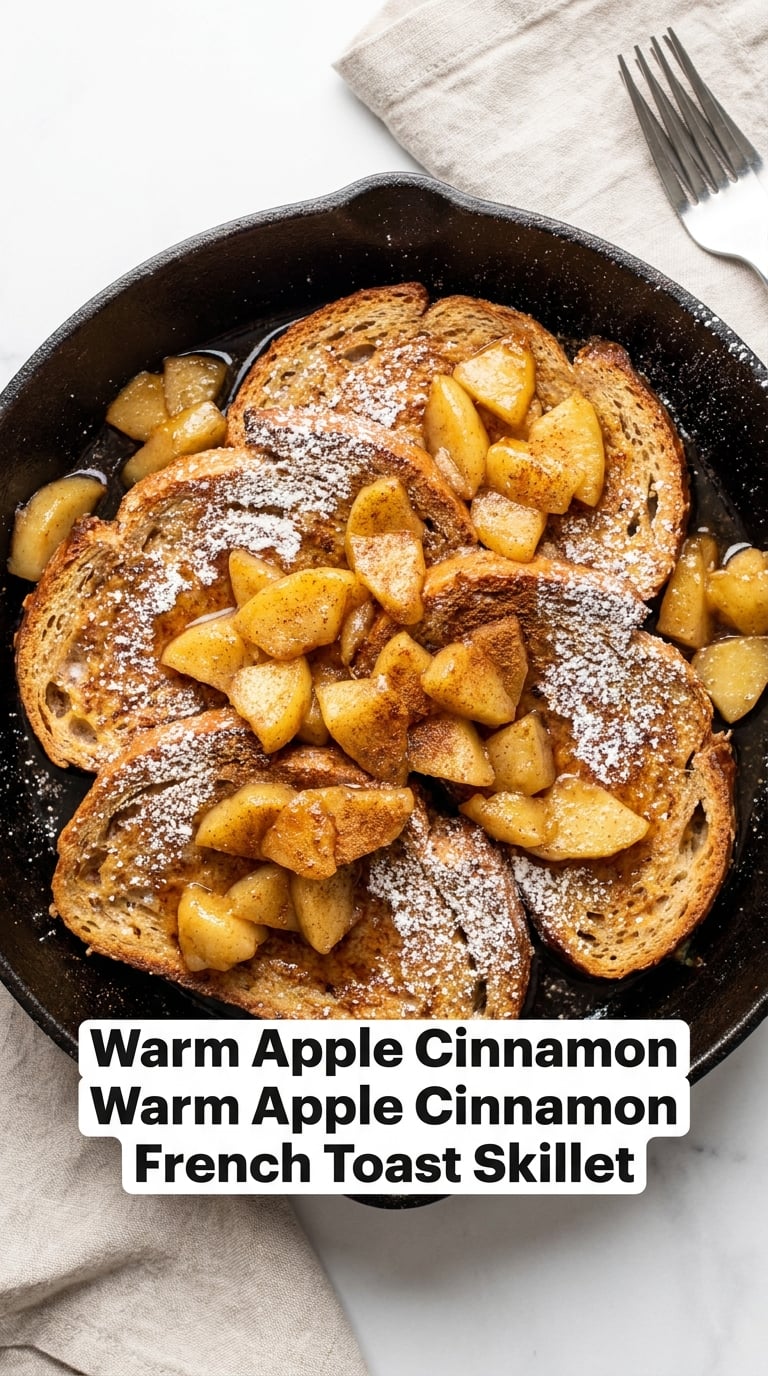 Warm Apple Cinnamon French Toast Skillet