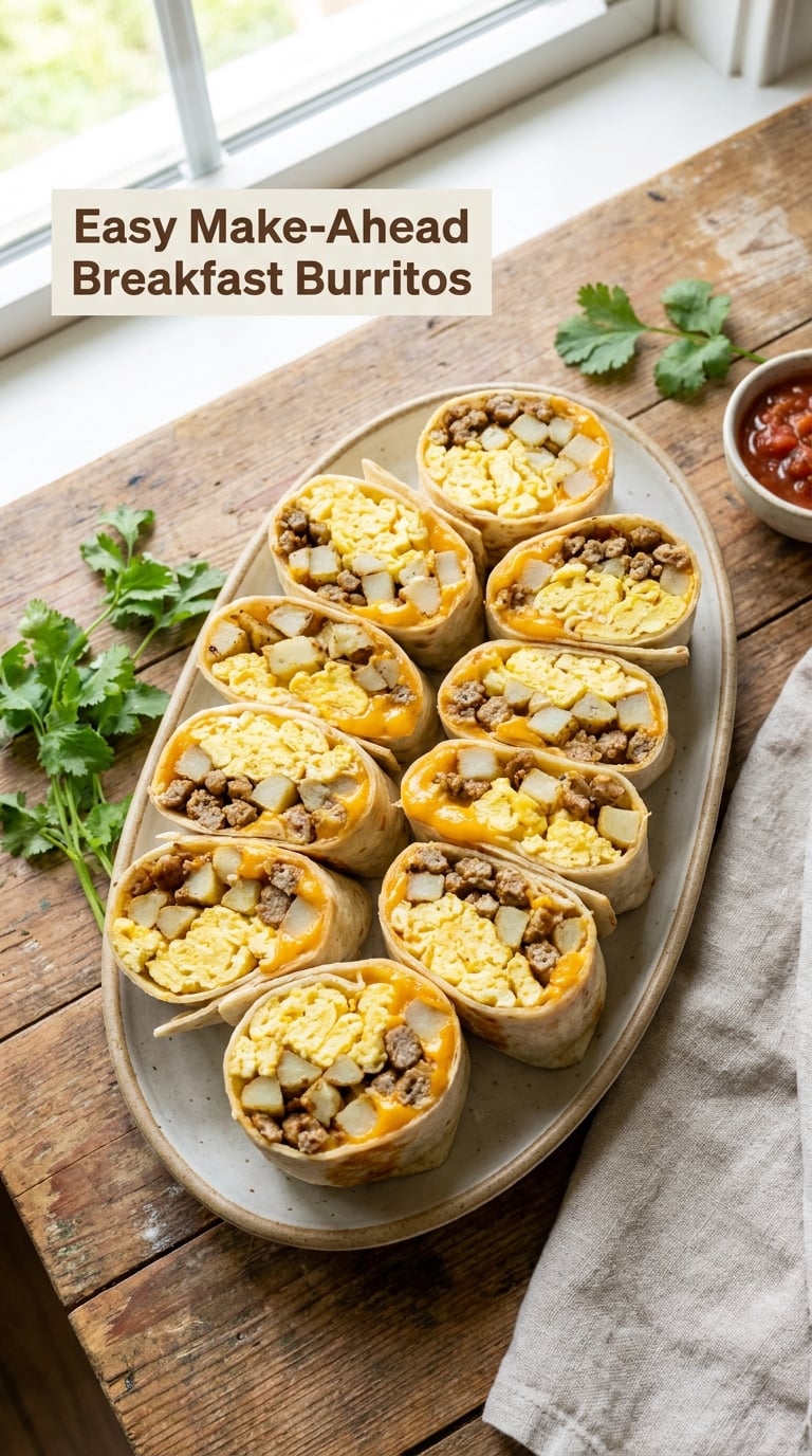 Easy Make-Ahead Breakfast Burritos