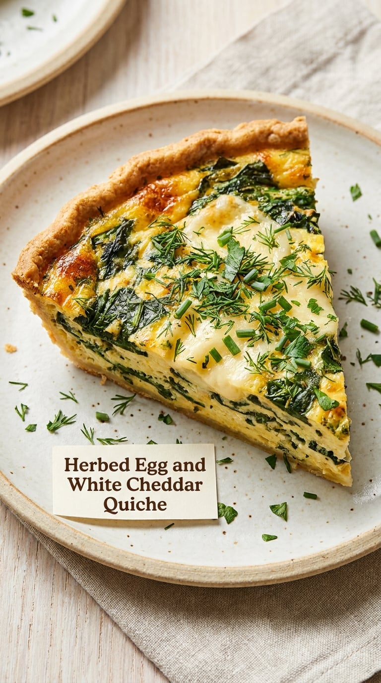Herbed Egg and White Cheddar Quiche