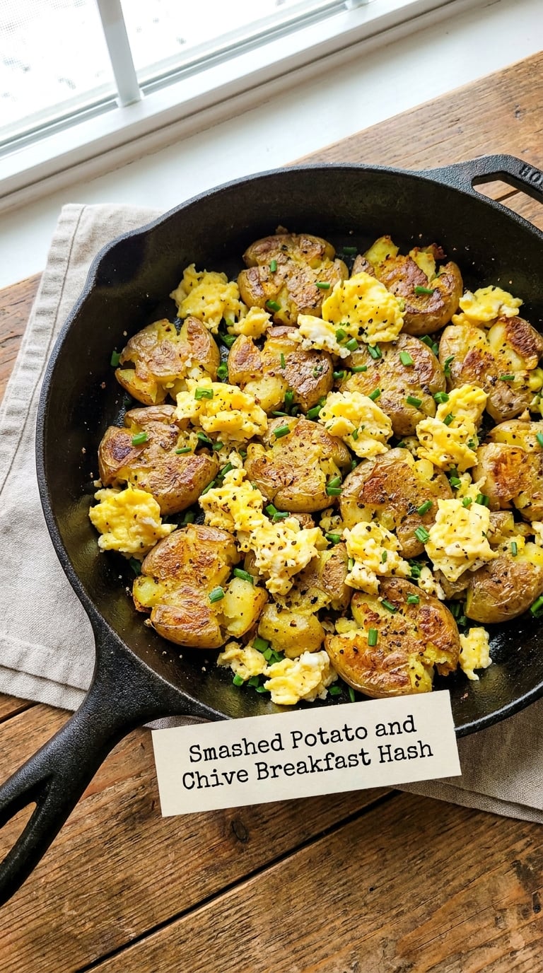 Smashed Potato and Chive Breakfast Hash