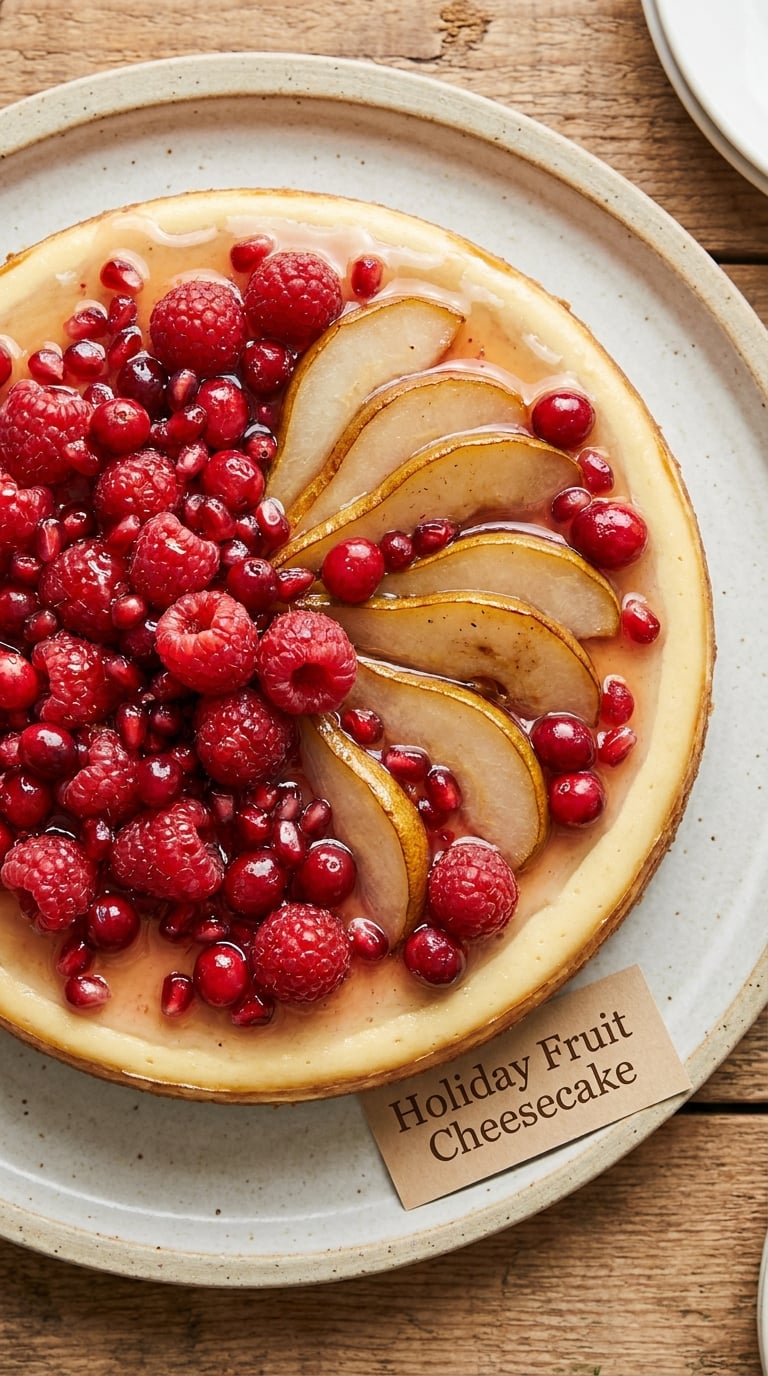 Holiday Fruit Cheesecake