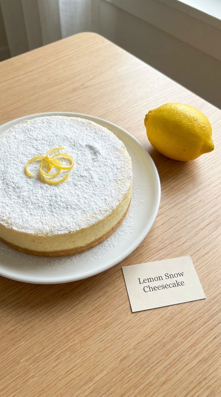 Lemon Snow Cheesecake