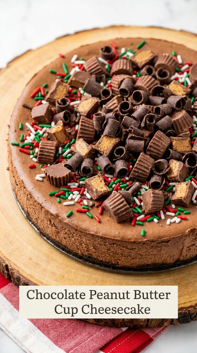 Chocolate Peanut Butter Cup Cheesecake