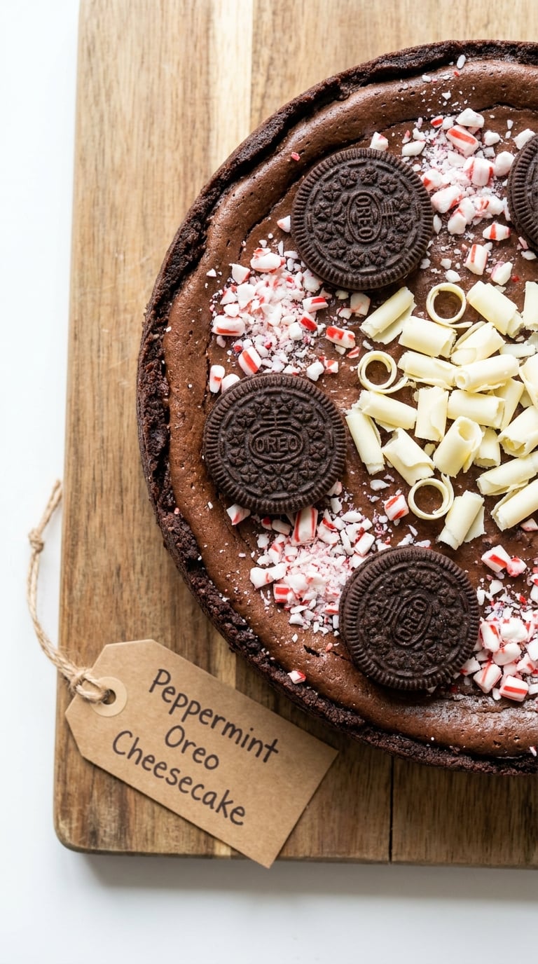 Peppermint Oreo Cheesecake