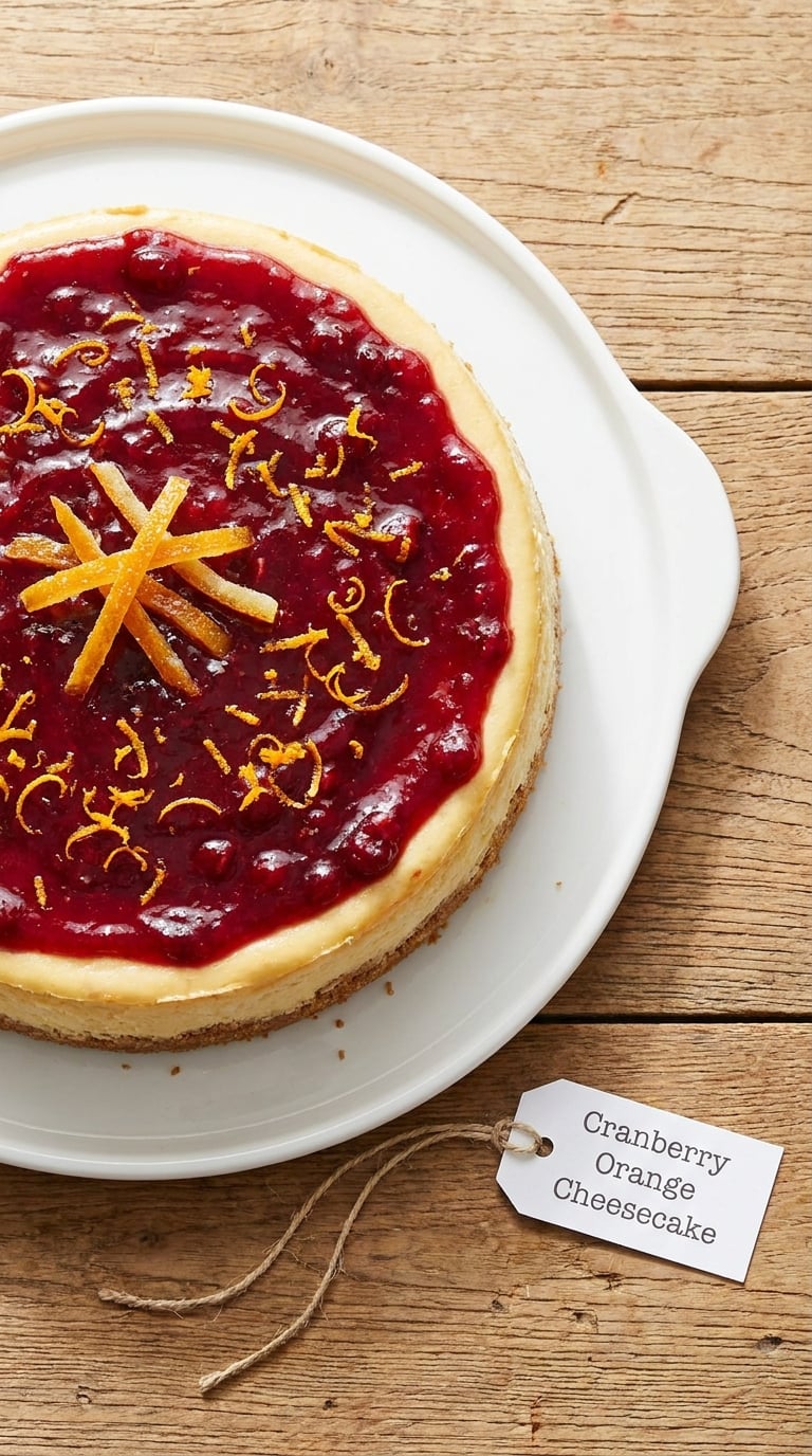 Cranberry Orange Cheesecake