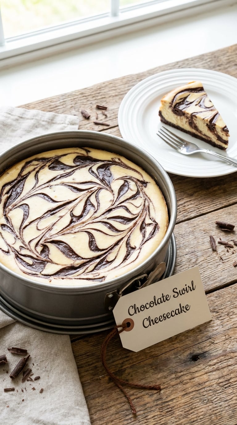 Chocolate Swirl Cheesecake