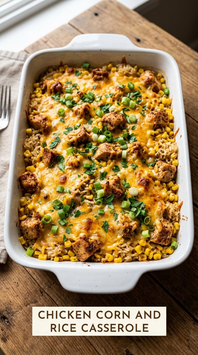 Chicken Corn and Rice Casserole