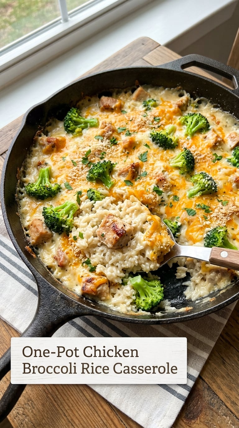 One-Pot Chicken Broccoli Rice Casserole