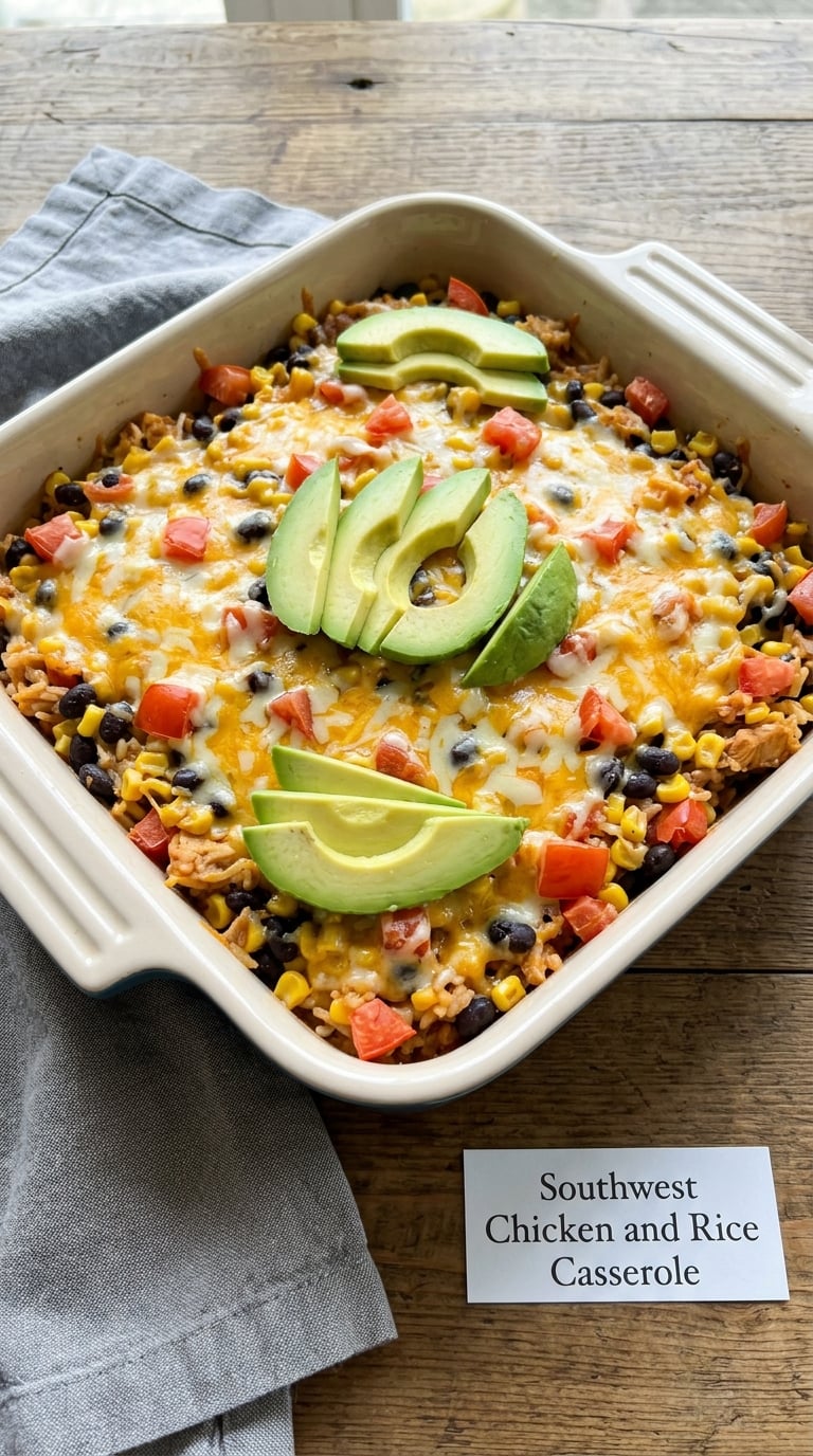 Southwest Chicken and Rice Casserole
