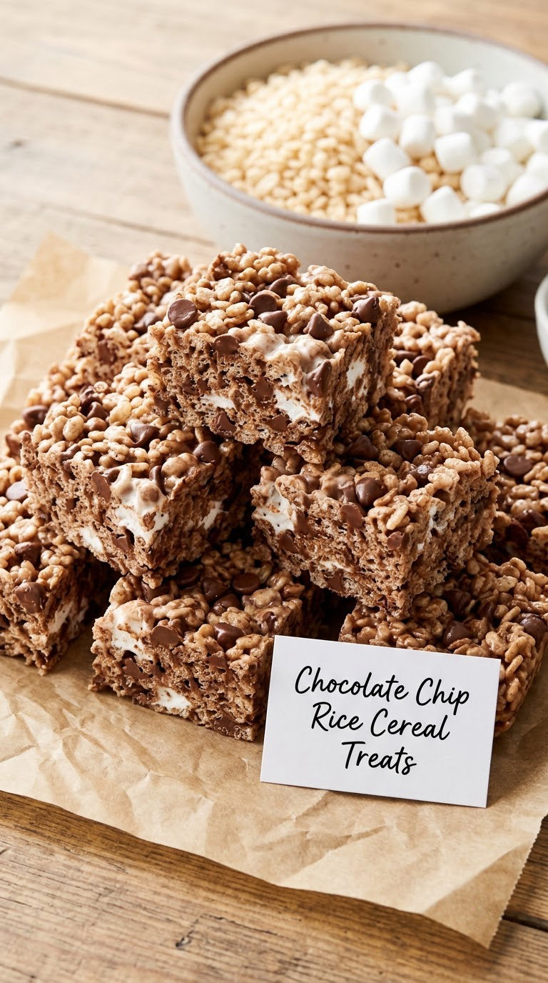 Chocolate Chip Rice Cereal Treats