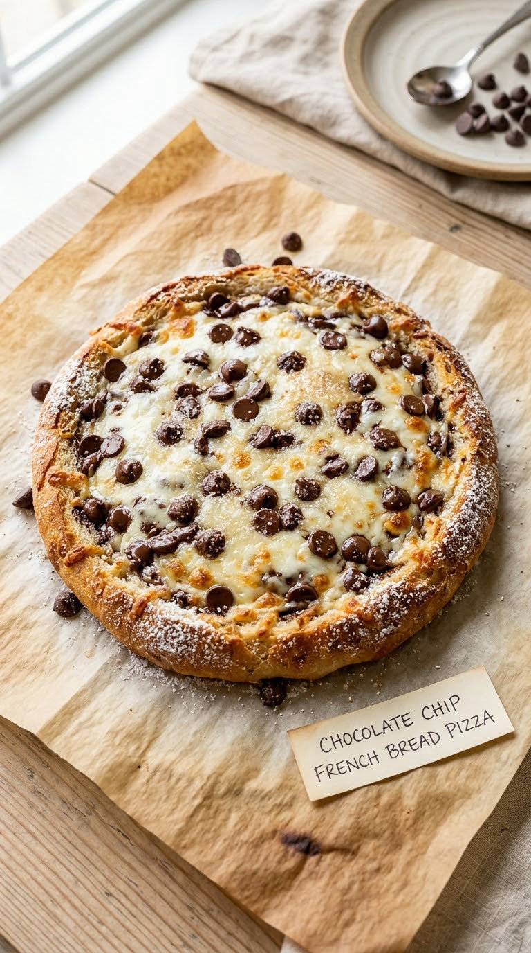 Chocolate Chip French Bread Pizza