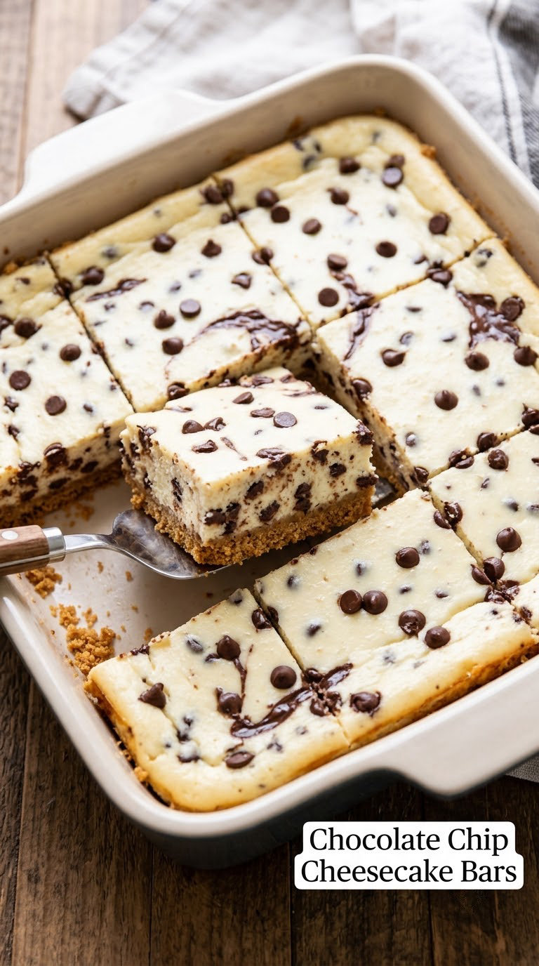 Chocolate Chip Cheesecake Bars