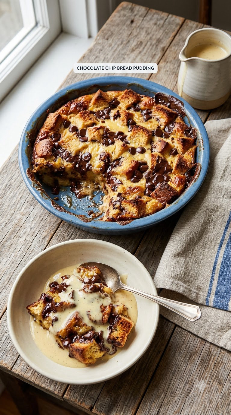 Chocolate Chip Bread Pudding