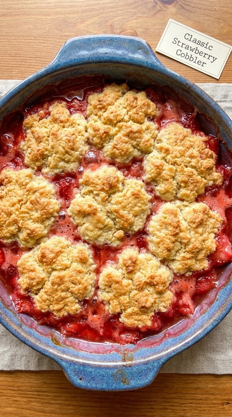 Classic Strawberry Cobbler