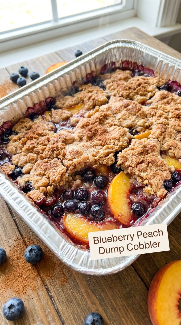 Blueberry Peach Dump Cobbler