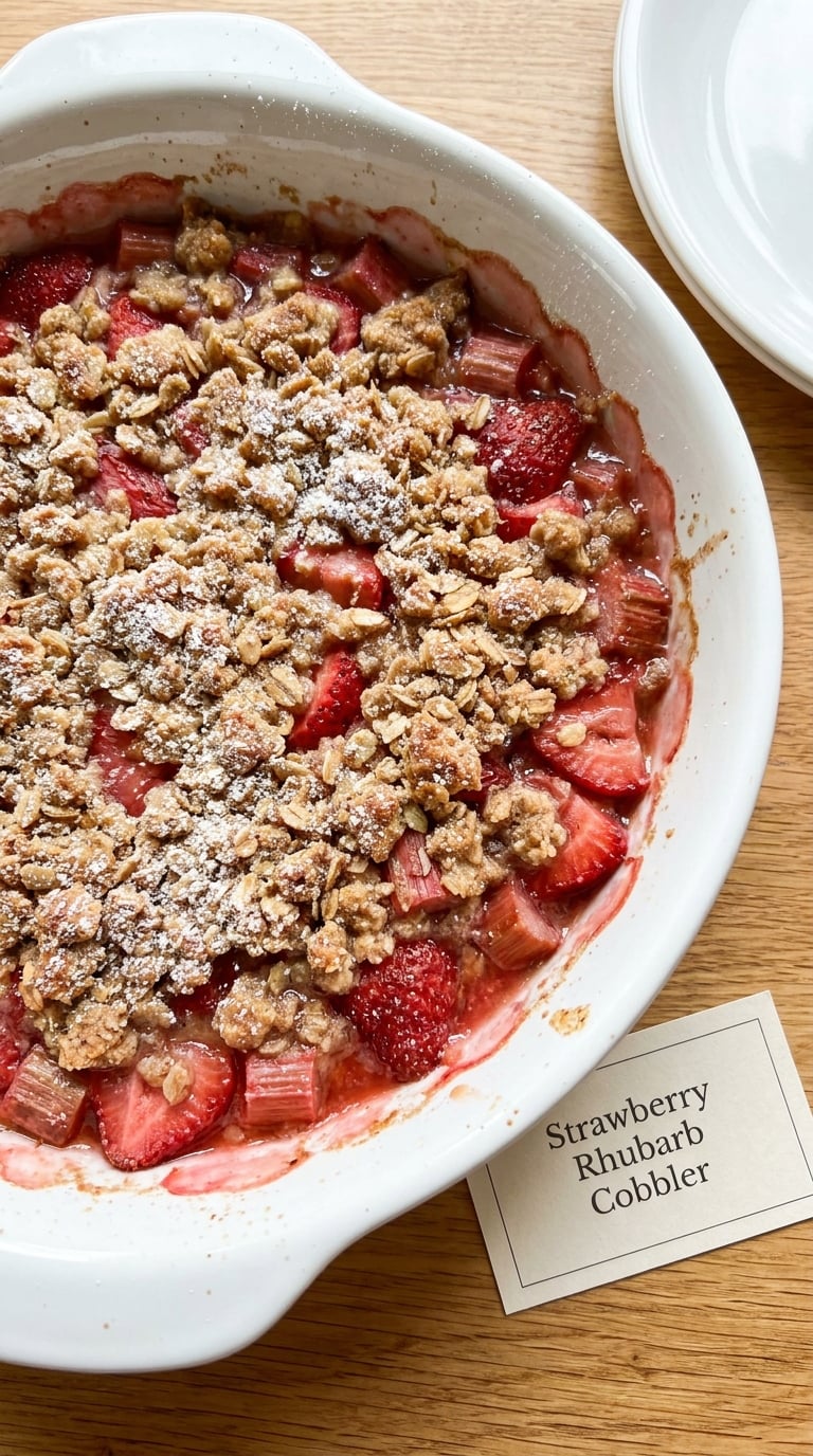 Strawberry Rhubarb Cobbler