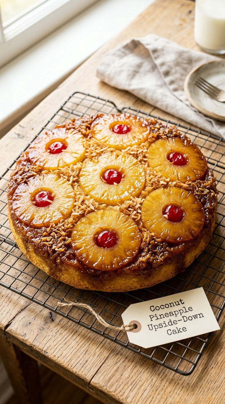Coconut Pineapple Upside-Down Cake