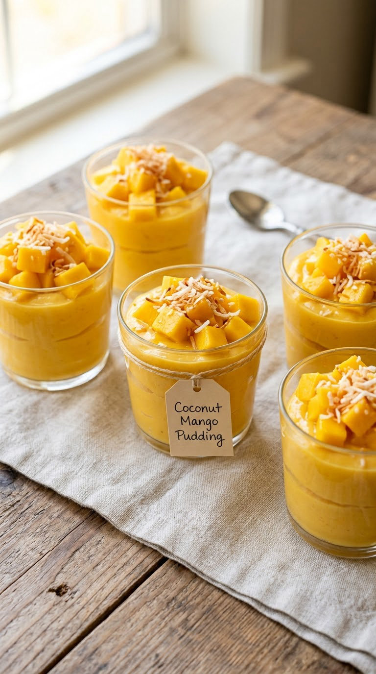 Coconut Mango Pudding