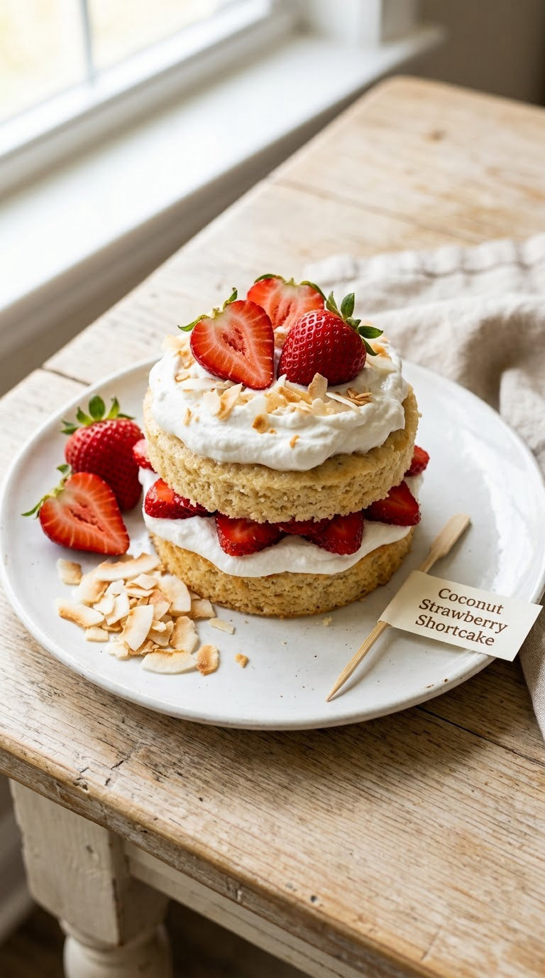 Coconut Strawberry Shortcake