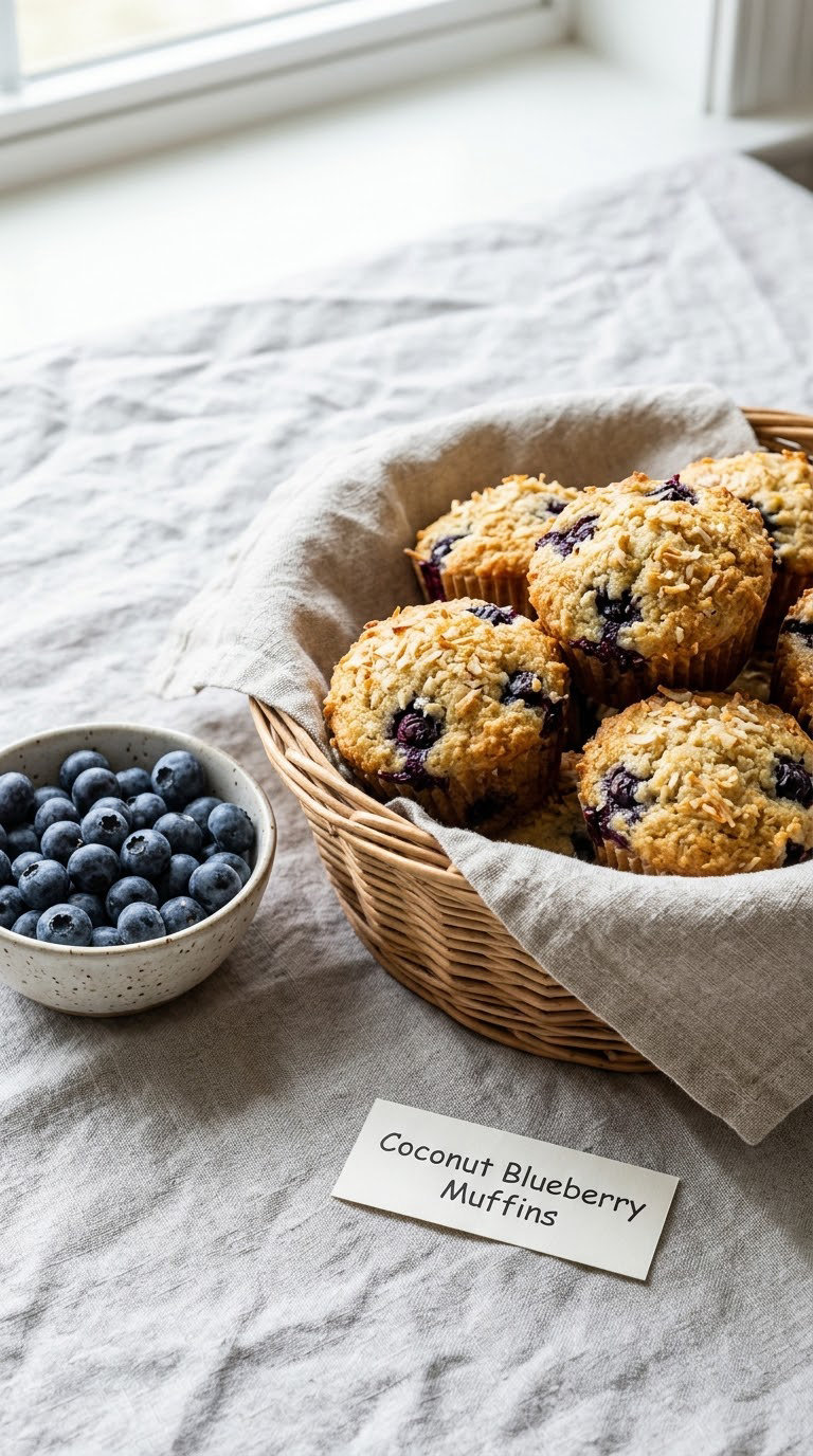 Coconut Blueberry Muffins