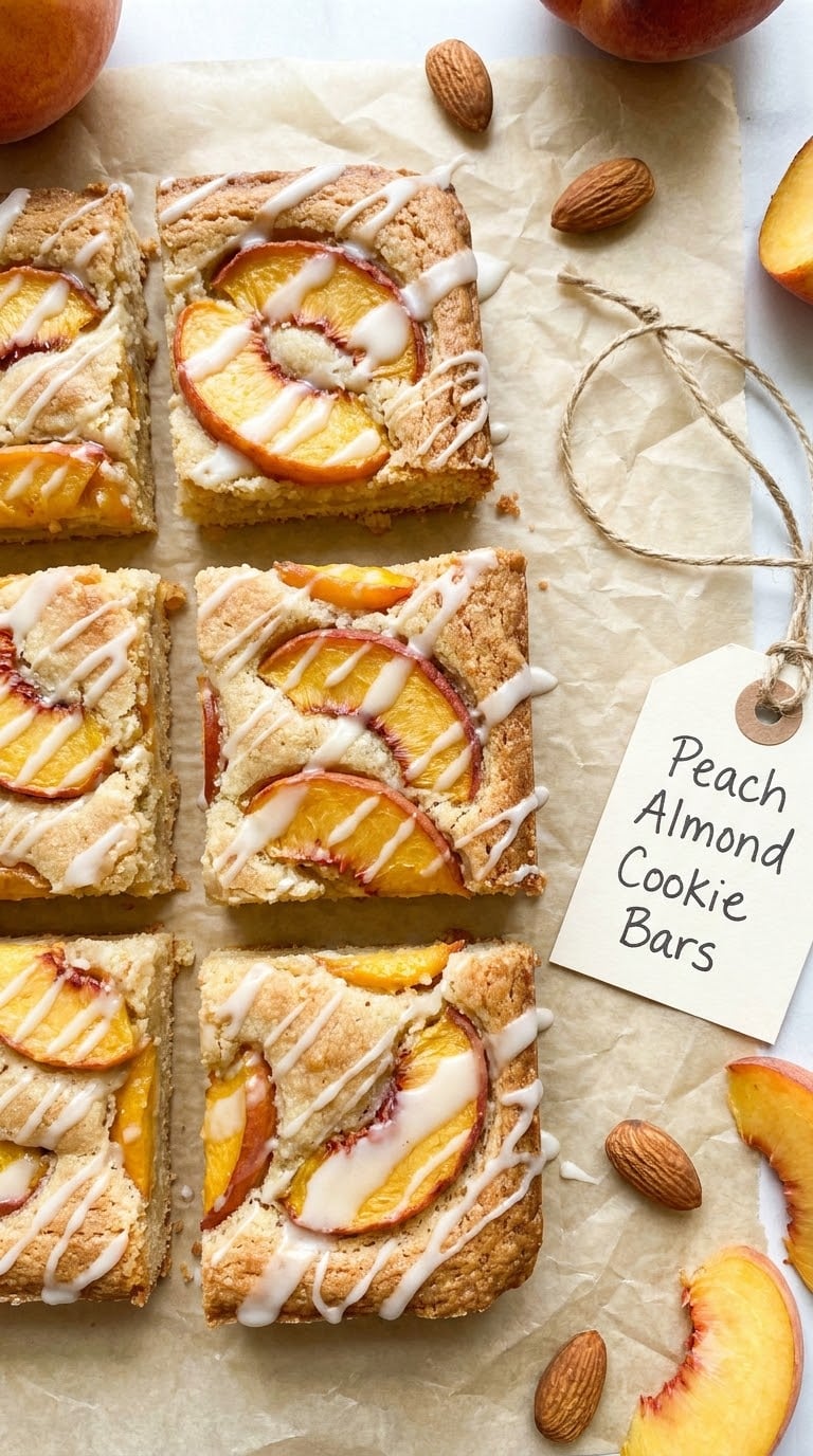 Peach Almond Cookie Bars