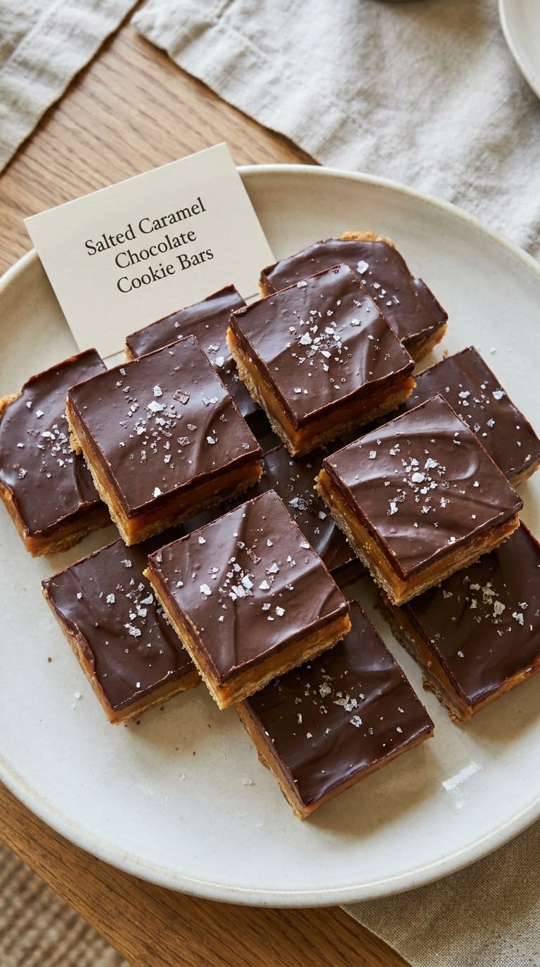 Salted Caramel Chocolate Cookie Bars