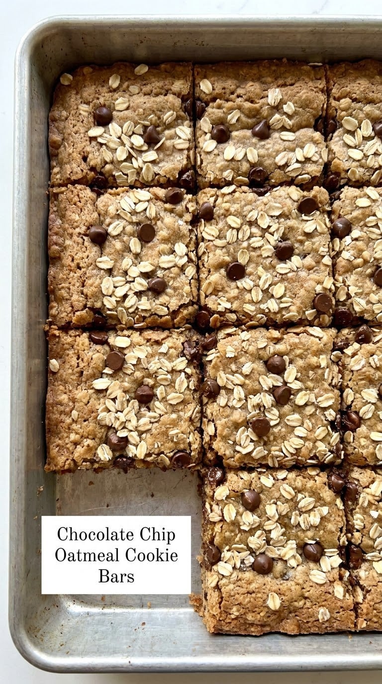 Chocolate Chip Oatmeal Cookie Bars