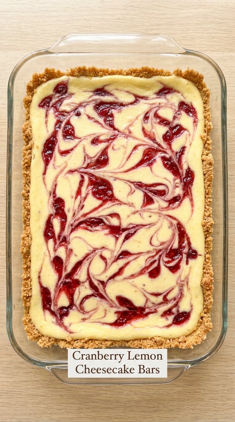 Cranberry Lemon Cheesecake Bars