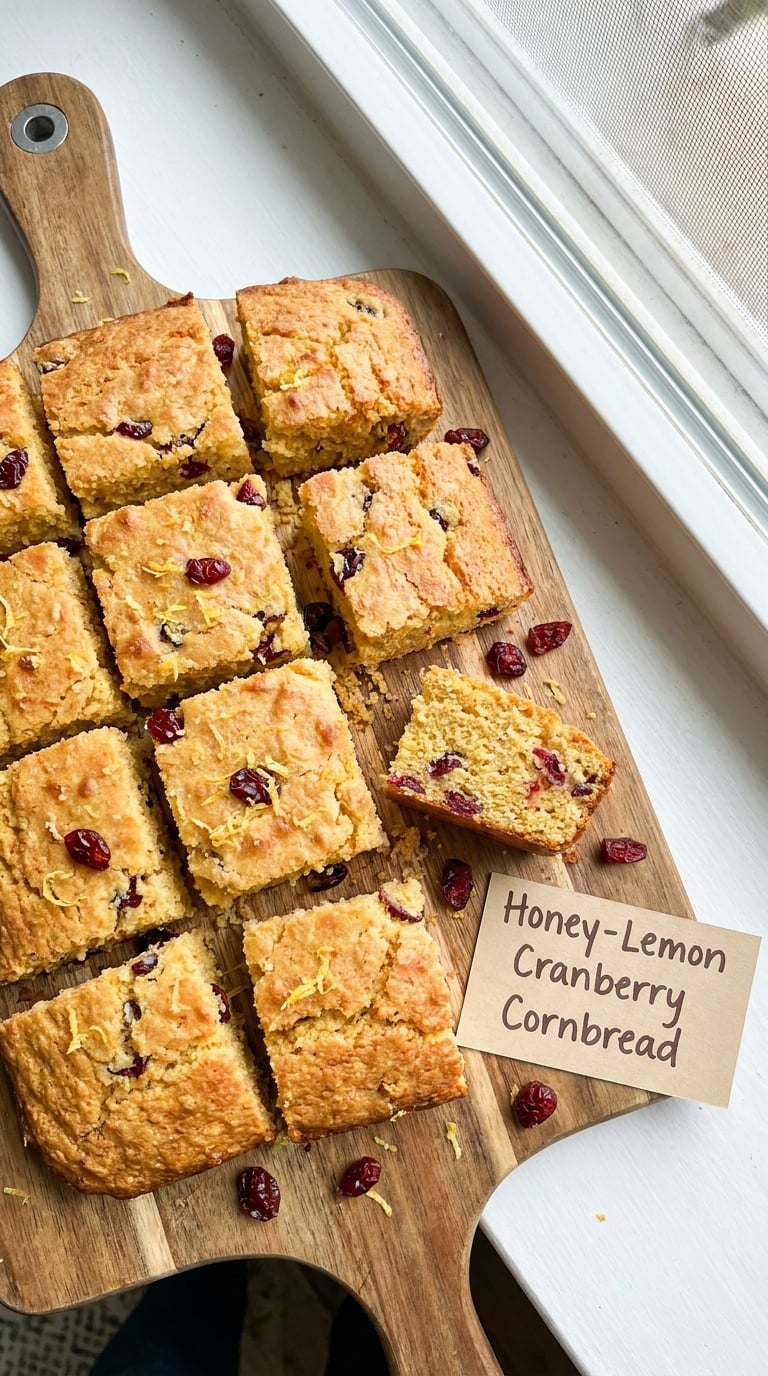 Honey-Lemon Cranberry Cornbread