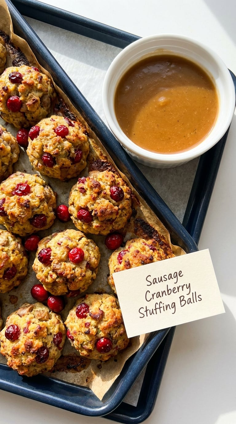 Sausage Cranberry Stuffing Balls