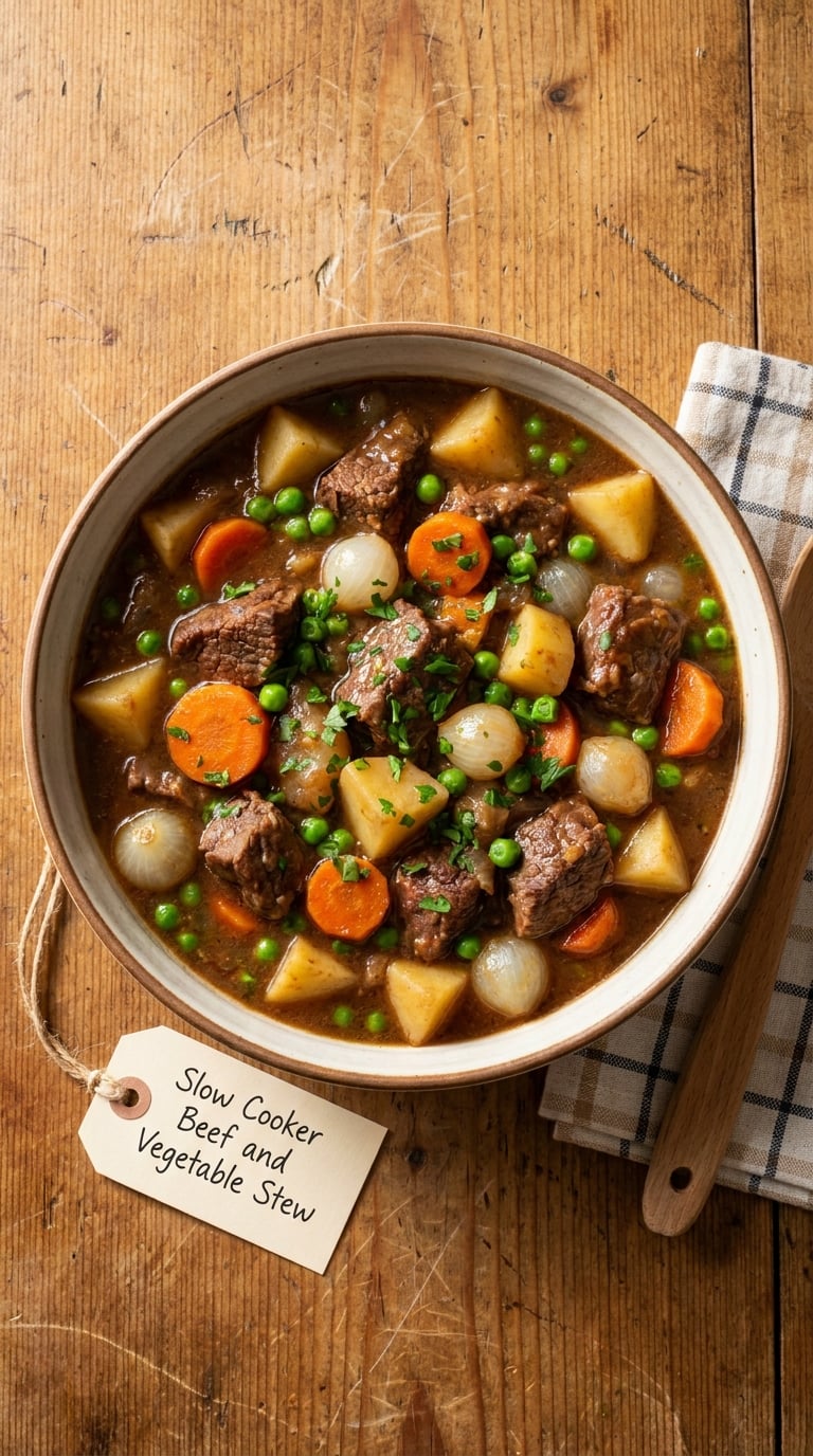 Slow Cooker Beef and Vegetable Stew