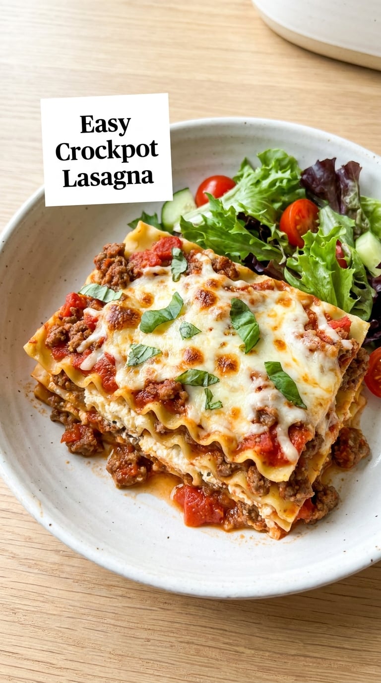 Easy Crockpot Lasagna