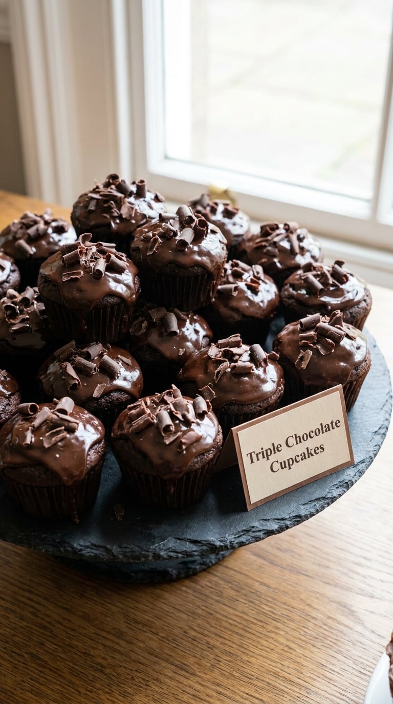 Triple Chocolate Cupcakes