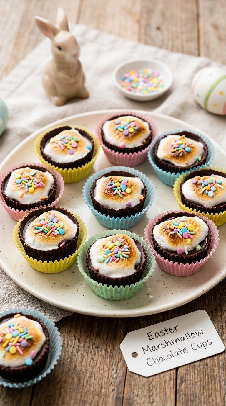 Easter Marshmallow Chocolate Cups