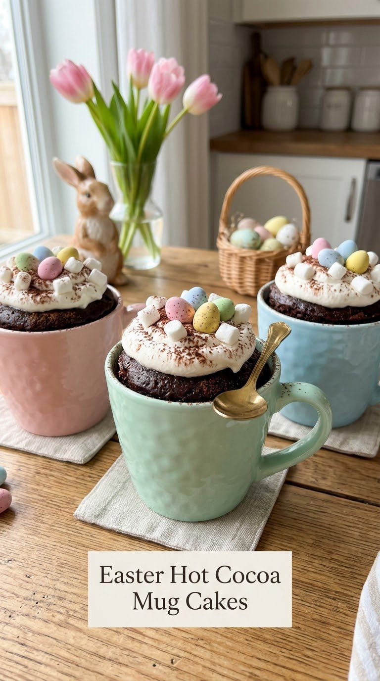 Easter Hot Cocoa Mug Cakes