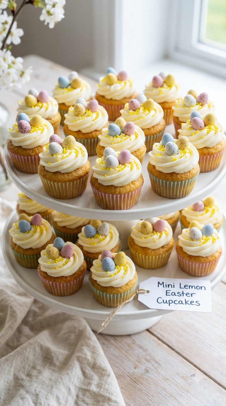 Mini Lemon Easter Cupcakes