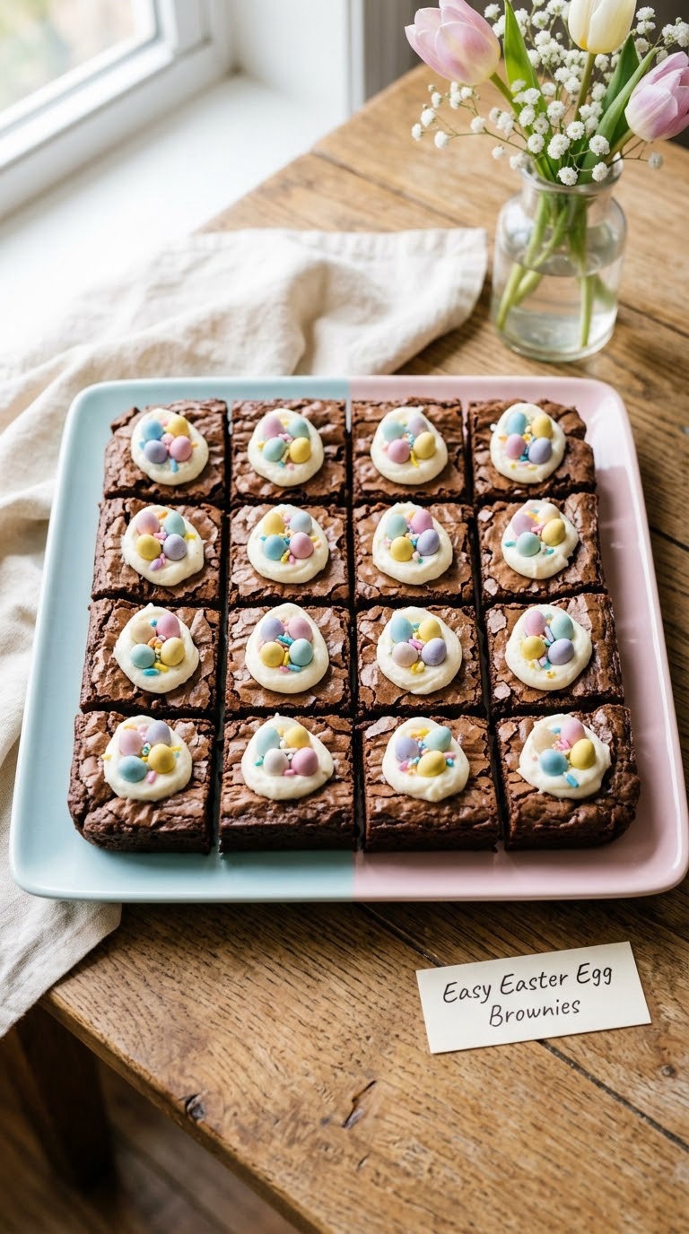 Easy Easter Egg Brownies