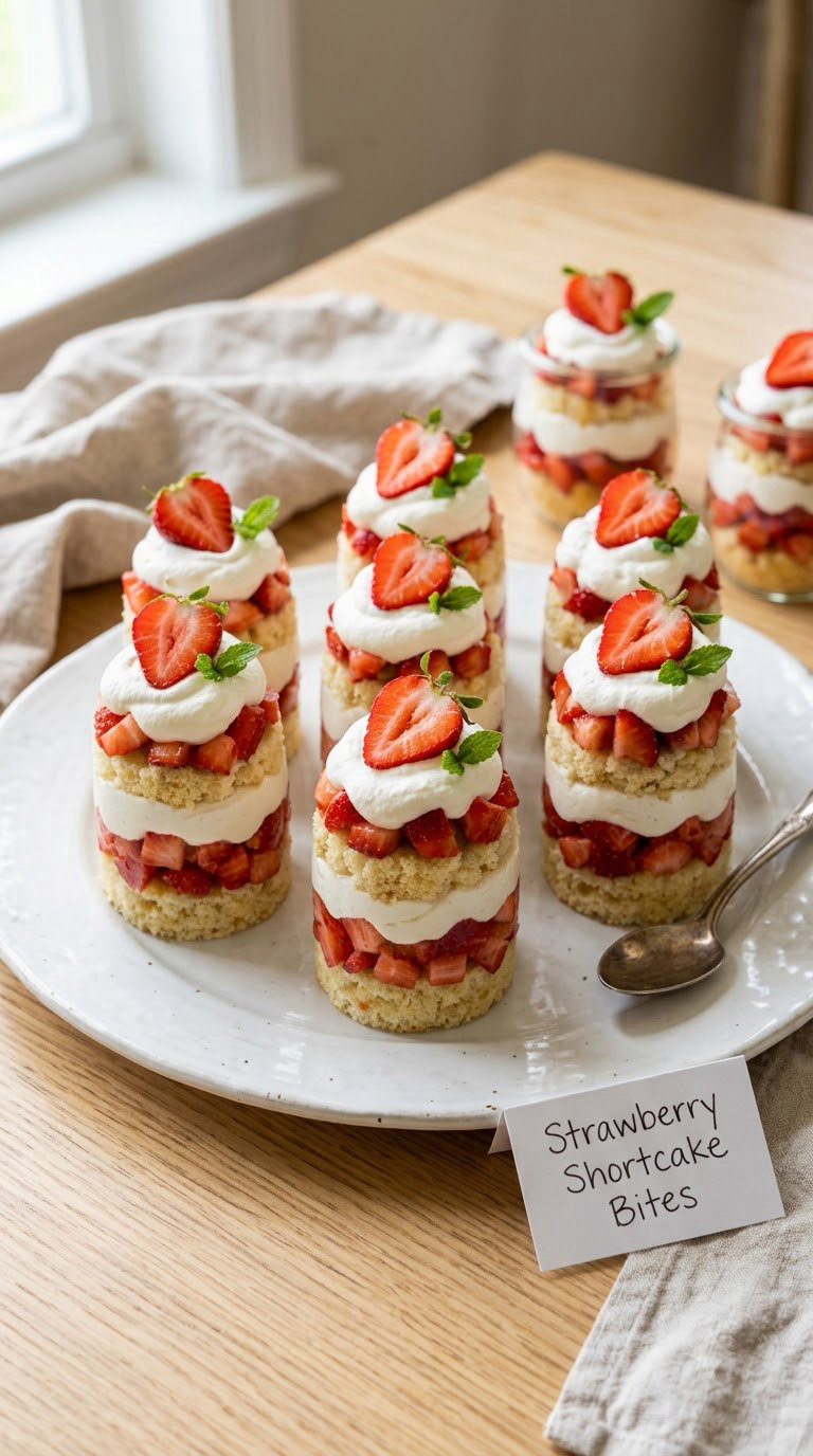 Strawberry Shortcake Bites
