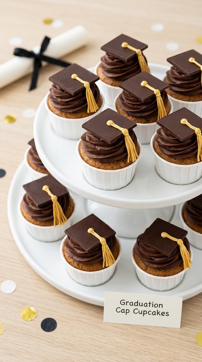 Graduation Cap Cupcakes