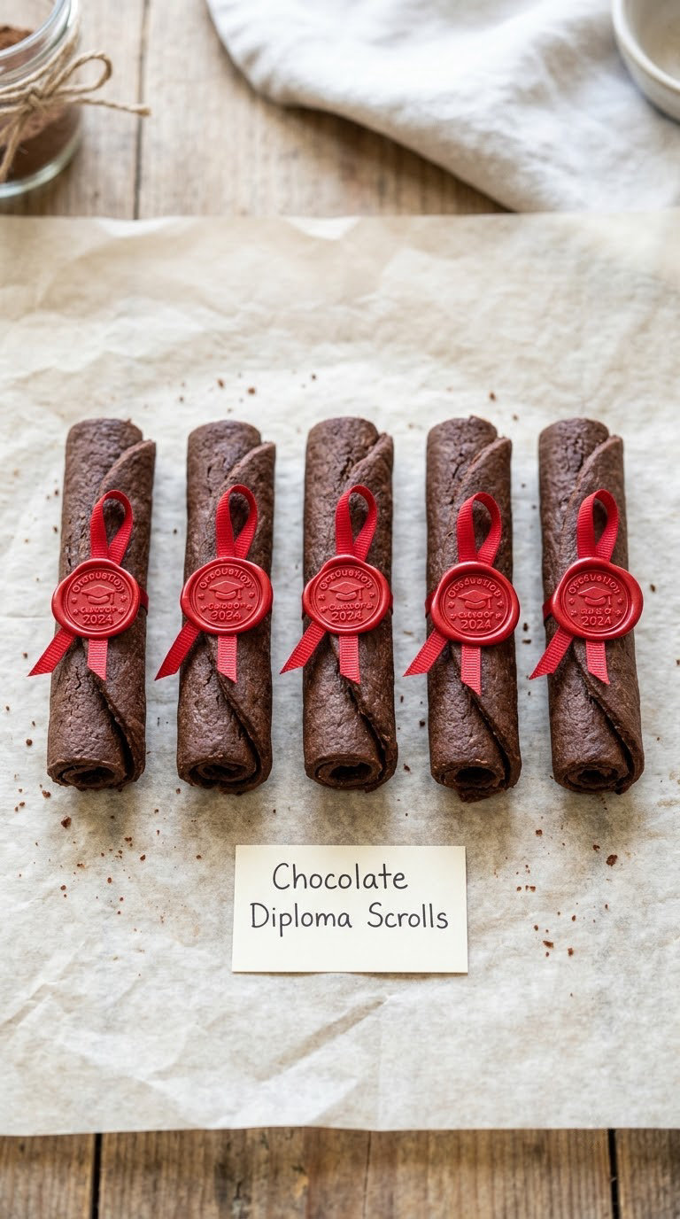 Chocolate Diploma Scrolls