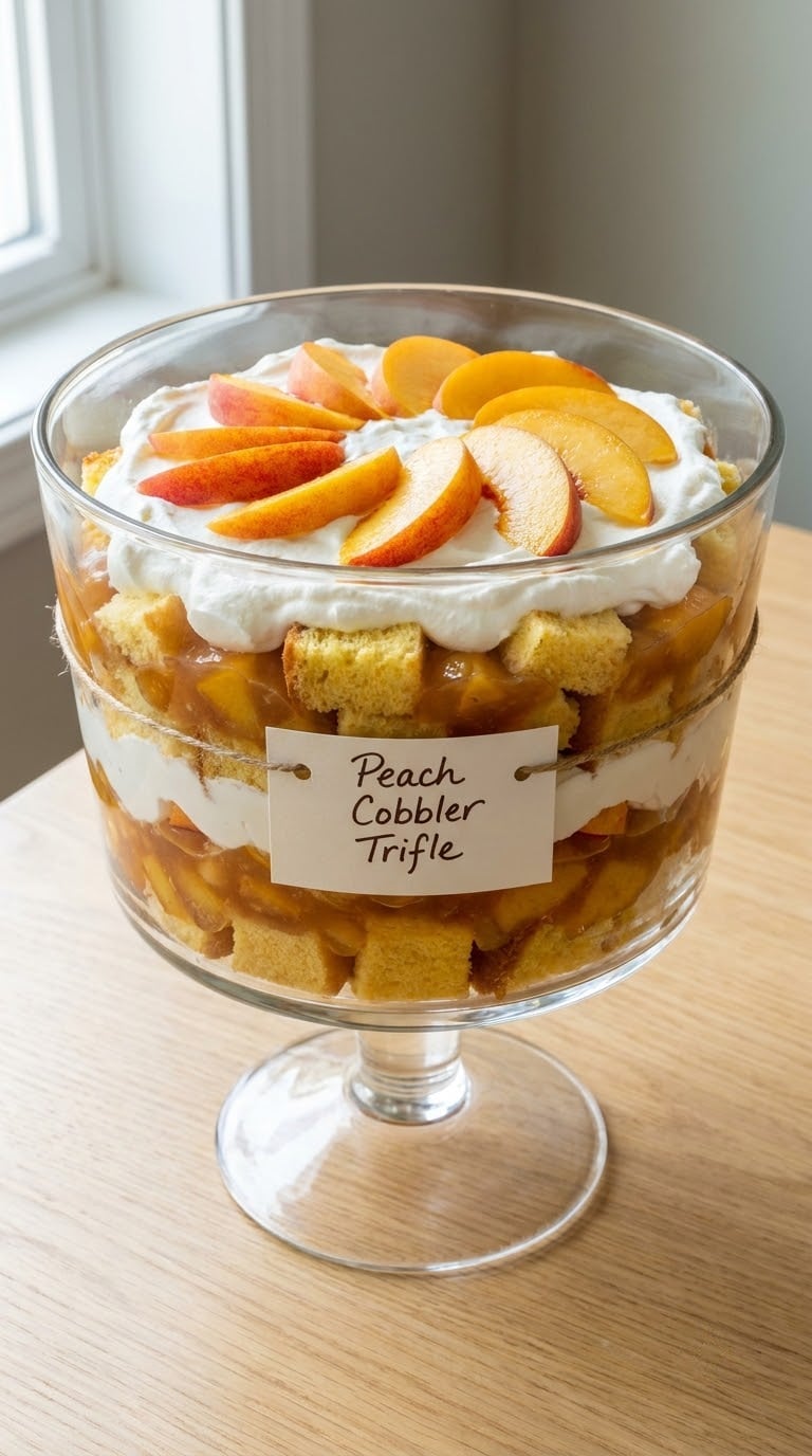 Peach Cobbler Trifle