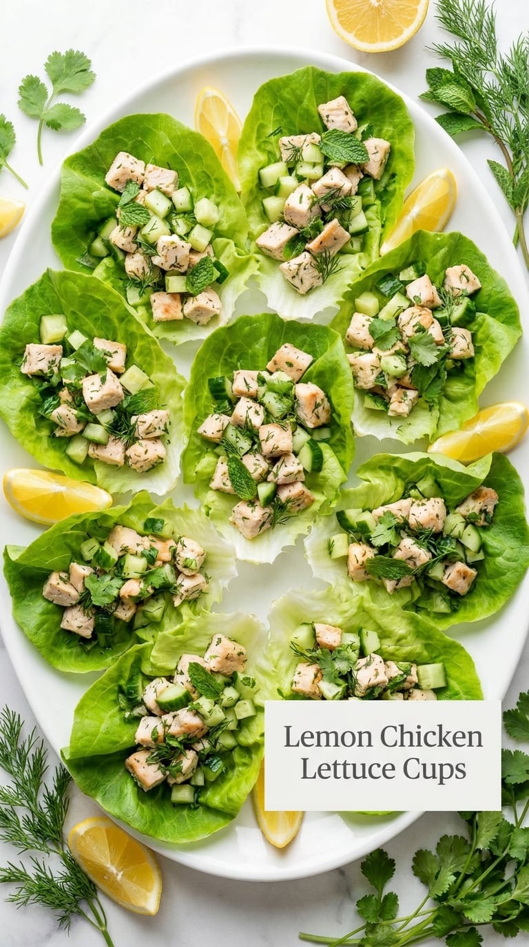 Lemon Chicken Lettuce Cups