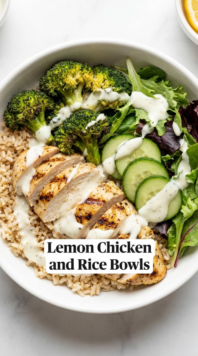 Lemon Chicken and Rice Bowls