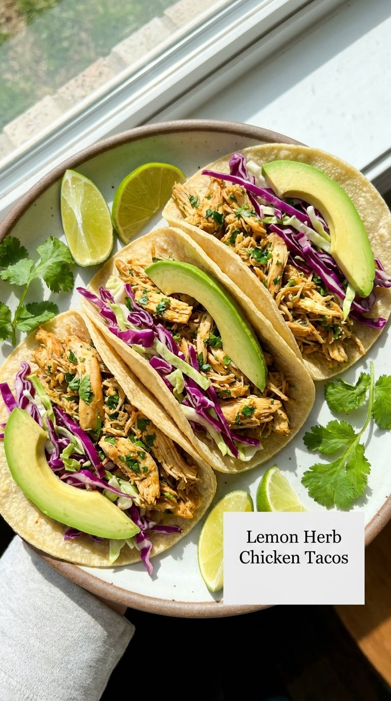 Lemon Herb Chicken Tacos
