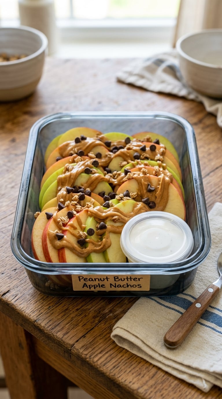 Peanut Butter Apple Nachos