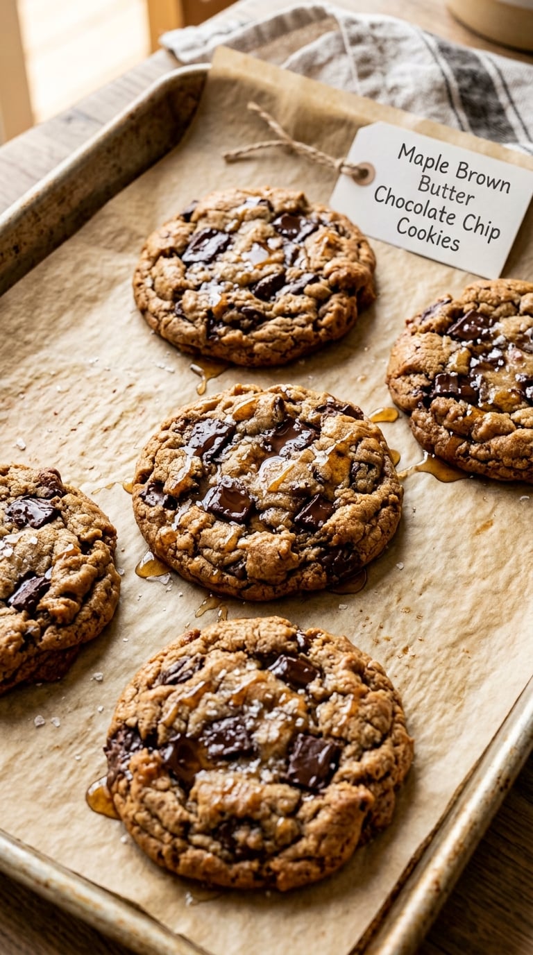 Maple Brown Butter Chocolate Chip Cookies