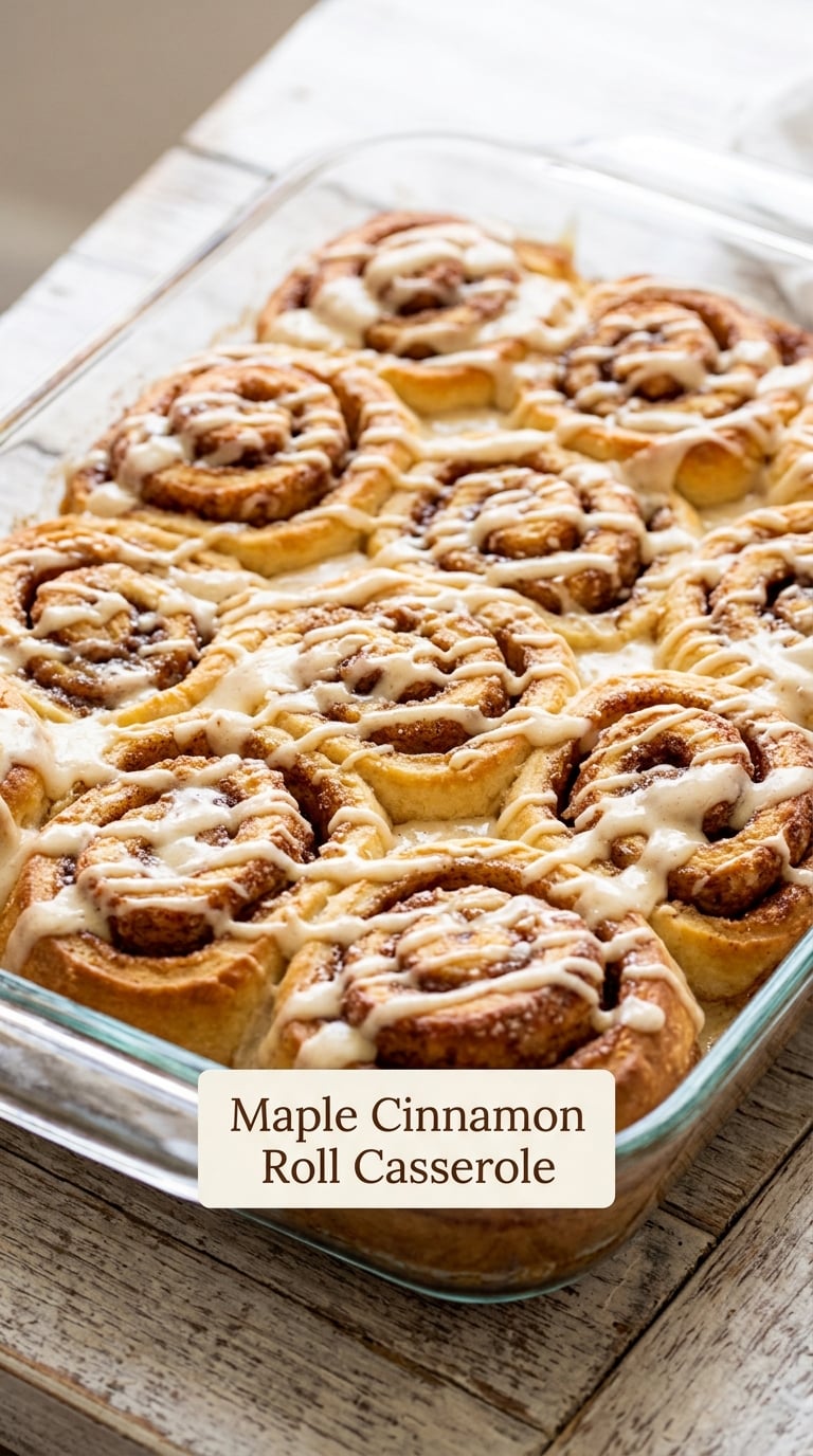Maple Cinnamon Roll Casserole