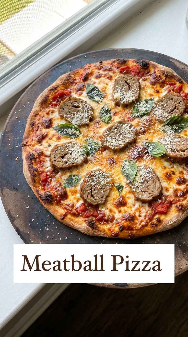 Meatball Pizza