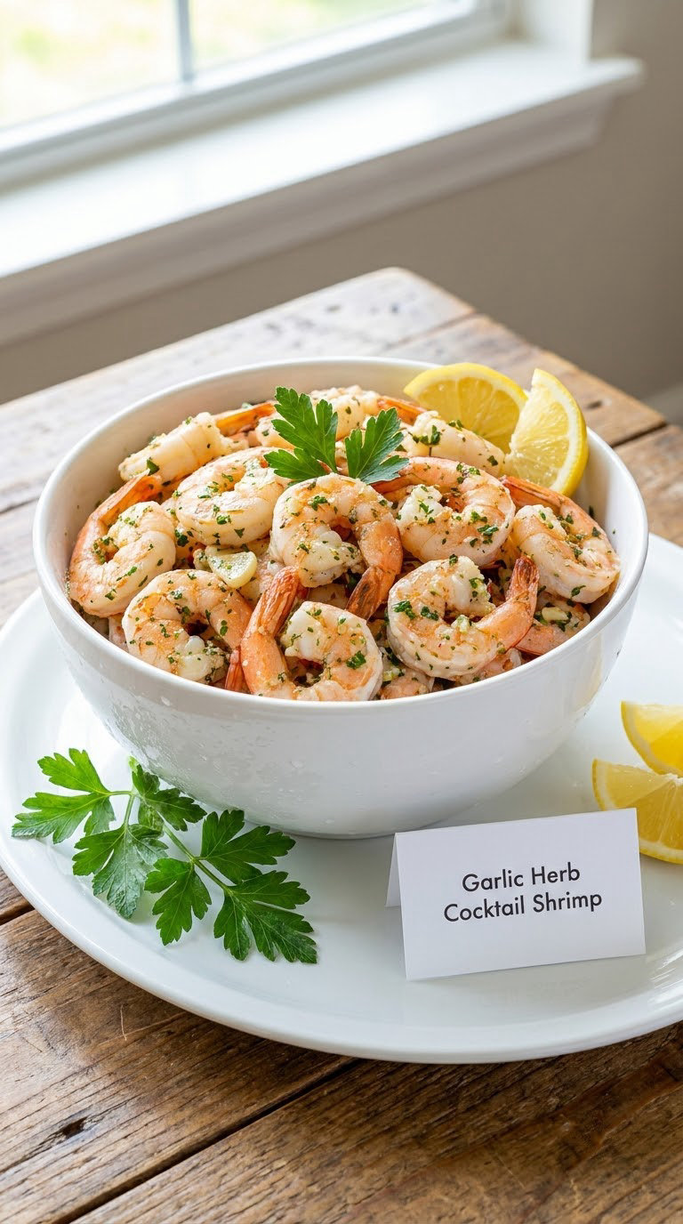 Garlic Herb Cocktail Shrimp