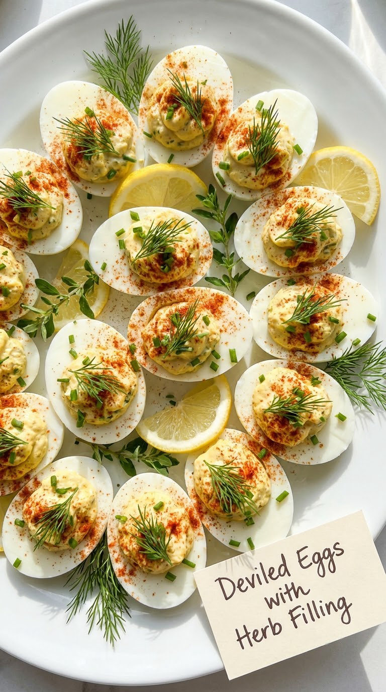 Deviled Eggs with Herb Filling
